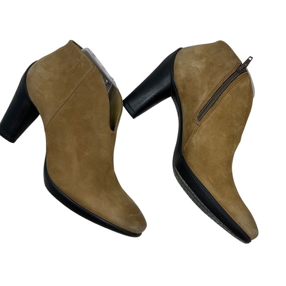 Ecco Womens Size EU 41 US 10 - 10.5 Brown Leather Suede Ankle Boots Booties - Picture 3 of 12